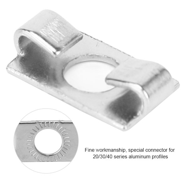 20 st aluminiumprofil fjäder elastiskt anslutningsdon galvaniserat stål inbyggt passande fästelement (20 serie-spår 6)