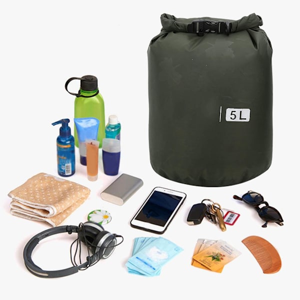 PVC utomhus hopfällbar vattentät fat torr väska Förvaring Bärväskor Camping Vandring BeachMilitary Green
