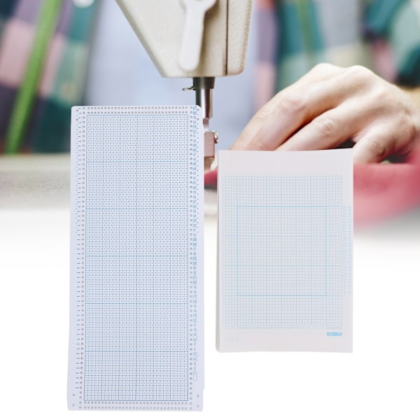 10 st stygn hålkort 10 st rutpapper Nylon stickmaskin tillbehör