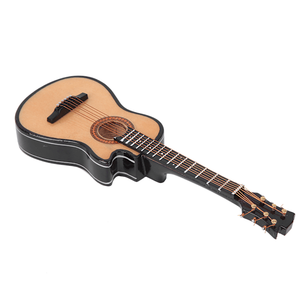 Miniatyr akustisk klassisk gitarmodell Mini tre gitar skrivebordsdekorasjon gaver 16cm