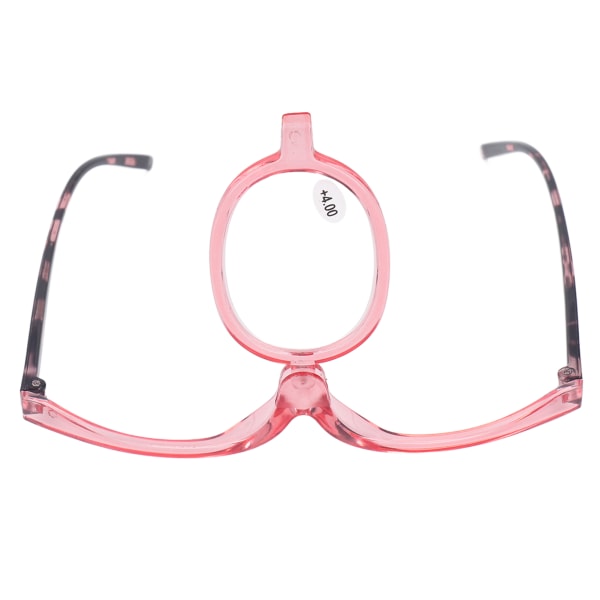 Förstoringsglasögon Sminkglasögon fäll ner Reptålig lins Vikbara kosmetiska läsglasögon för kvinnor +4,00