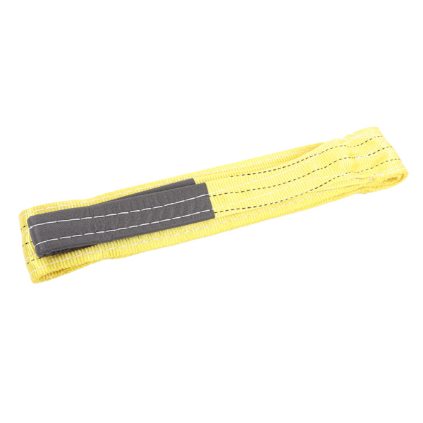 3T Fladt Løftetov med Dobbeltspænder Polyester Webbing Løfterem til Industrikran 2 Meter