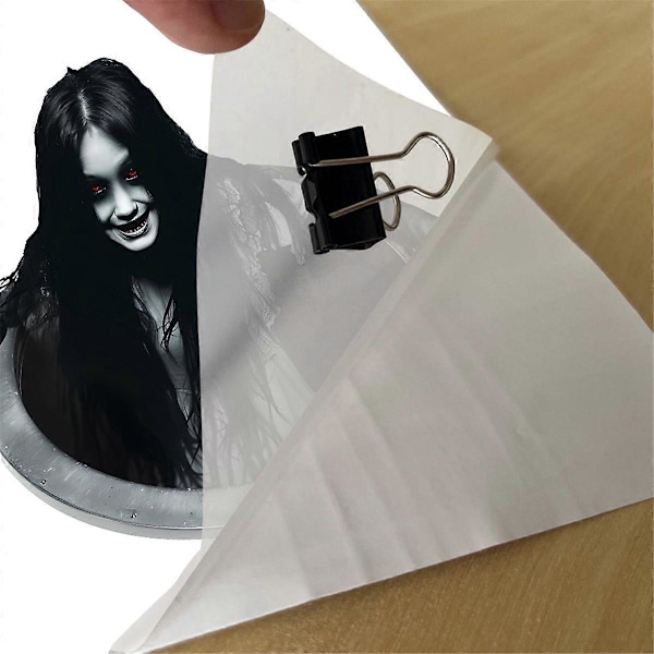 Halloween-lattia-seinätarra, pitkähiuksinen naispuolinen kauhuseinätarra