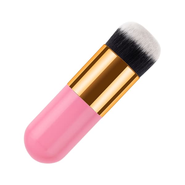 Makeupbørste Bløde børster Sød Stilfuld Bærbar Kosmetikbørste Professionelle Makeupværktøjer Pink Guld