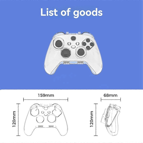 Transparent magnetisk beskyttelsesetui til XBOX Series Controller