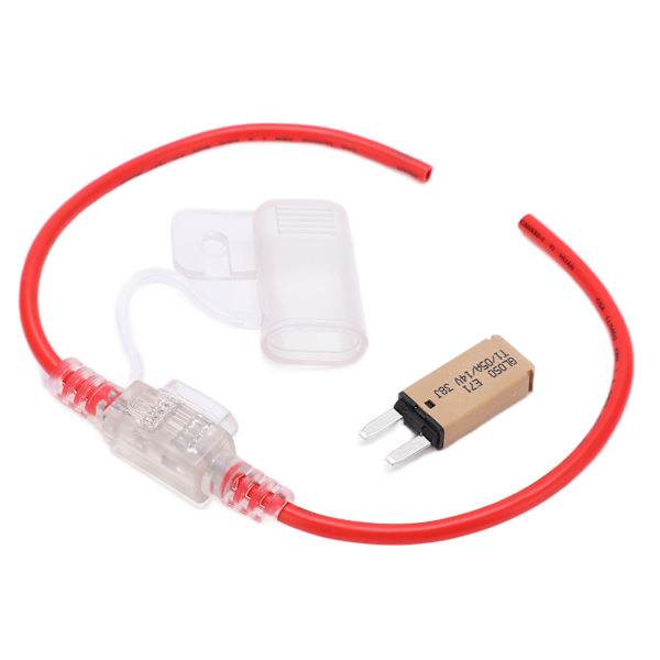 31,5 cm bilsikringstrådsholder vandtæt 12AWG med automatisk nulstilling 5A sikring TPE+PVC til RV Yacht Truck