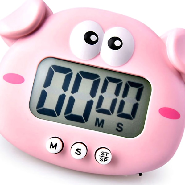Animal Timer Student Magnetic Digital 100 Minutes Timing Countdown Timer Med Batteri för Kök Peggy Pig