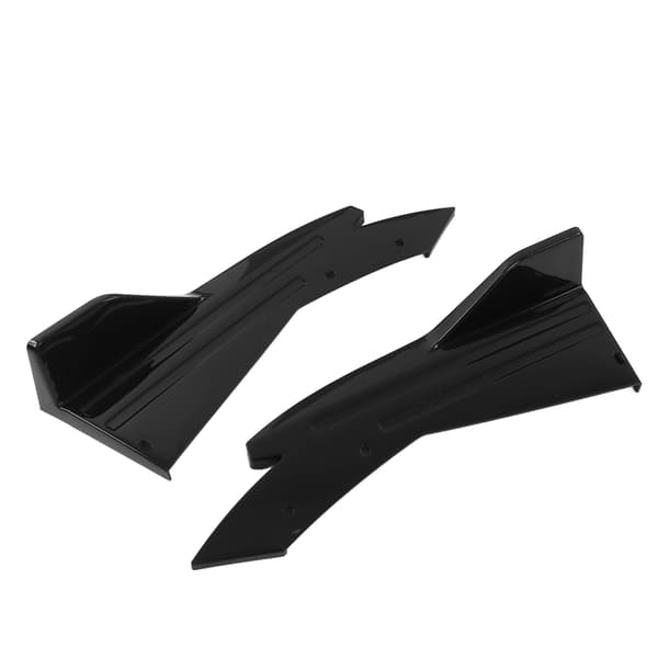 2 stk. Bil Bagkofanger Canard Læbe Sideskørt Splitter Spoiler Blank Sort Universal