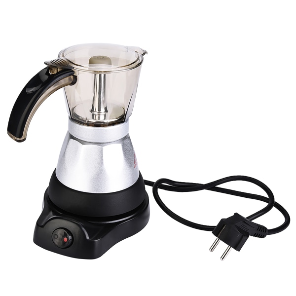 Suurikapasiteettinen sähköinen Moka Pot Liesitaso Espresso Kahvinkeitin Kahvikeitin EU Plug 150ml