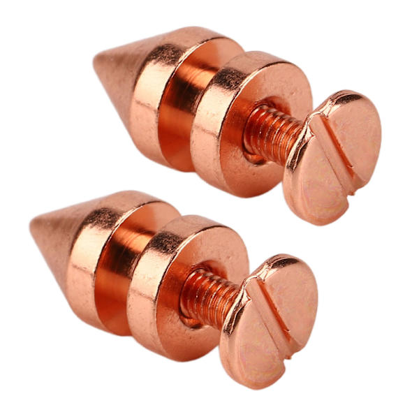 100 set spikade koner spik nitar roséguld hög hårdhet skruv bak nitar spikar kit för DIY kläder väskor skor 8x13.5mm