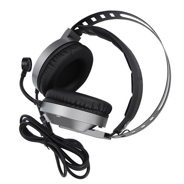 TAIDU-pelikuulokkeet 7.1 Surround Sound -kuulokkeet mikrofonilla, korvatyynyt, LED-valo PC-kannettavalle