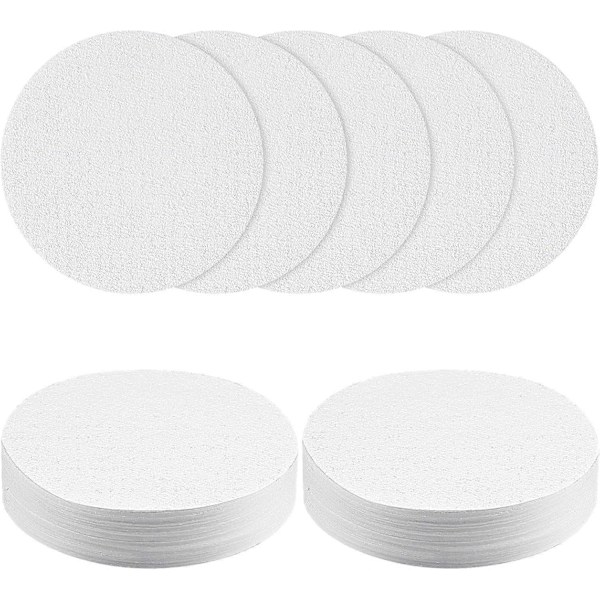 100 51mm Runde Kaffefiltre, Mikro Papirfilter Erstatning for Kaffe- og Espressomaskiner - Hvit