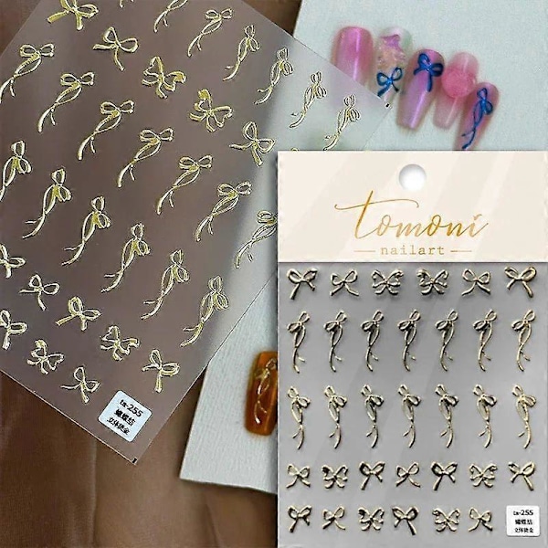 5D Lyx Blå och Lila Blomdesign Nagelstickers Mjuka Präglade Självhäftande Dekorativa Nagelkonst TA255XTJ