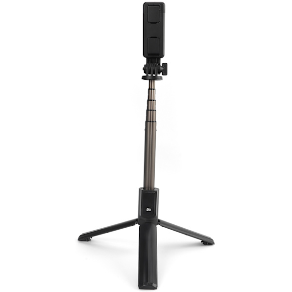 Foldbar Selfie Stick Tripod Bærbar Udtrækkelig Selfie Stick med Fjernbetjening (Sort)