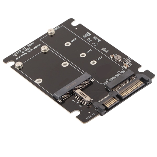 SSD-sovitinkortti, kaksoisliitäntä, MSATA M.2 SSD -sovitinkortti, 6 Gbps:n sovitin, jossa 2,5 tuuman tyypin C ulkoinen kotelo pöytätietokoneelle