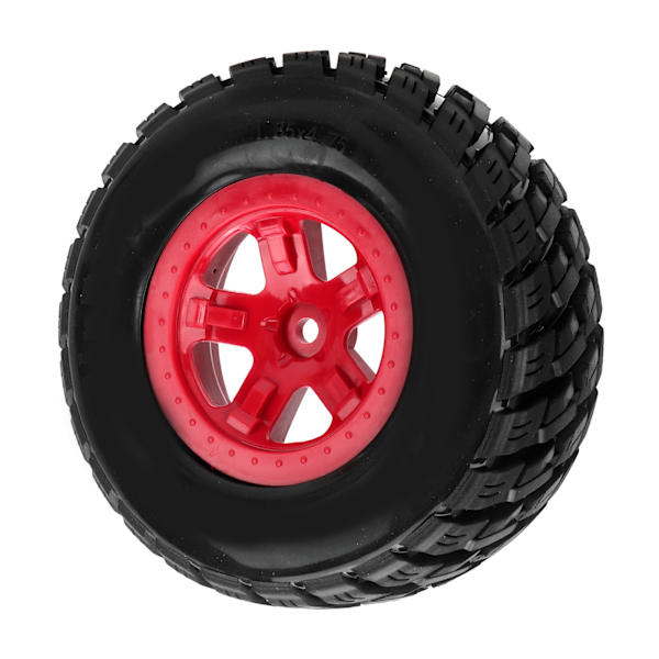 4 kpl RC Short Course -kuorma-auton renkaat Vaihda vakaa Helppo käsitellä RC-kuorma-auton renkaat 1/10 Short Course -kuorma-autolle Punainen