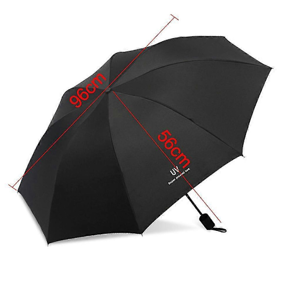 Automatisk UV-paraply, regn- og foldeparaply, lavet af vinyl, plastik og jern