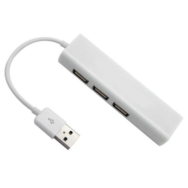 USB till RJ45-hubb 480 Mbps höghastighets PVC-koppar brett kompatibel USB till Ethernet-adapter för telefon dator