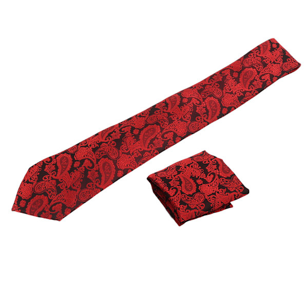 Klassisk slipsset för män med speciell mönsterdesign, slips, näsduk, slipsklämma, manschettknappar, kit för bröllop, fester och affärer