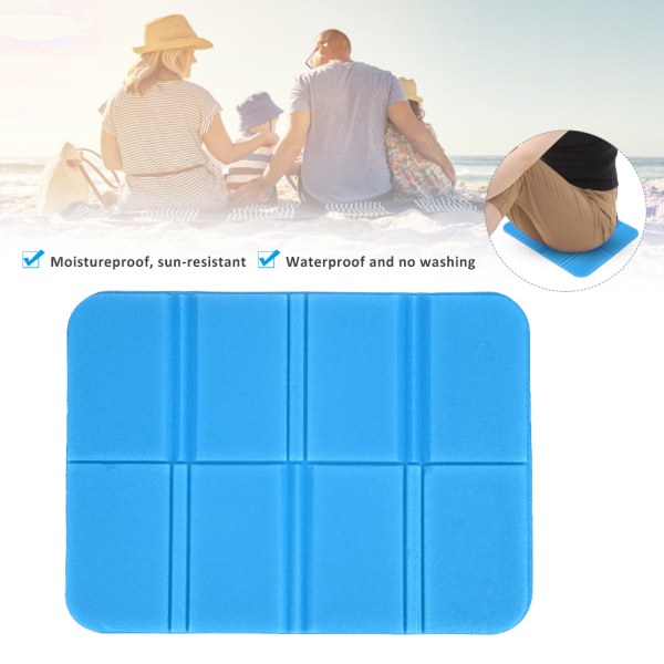 4ST Grön nedbrytbar XPE Utomhusvikbar Kudde Bärbar Fuktsäker Matta Resa Picknick Pad Blå