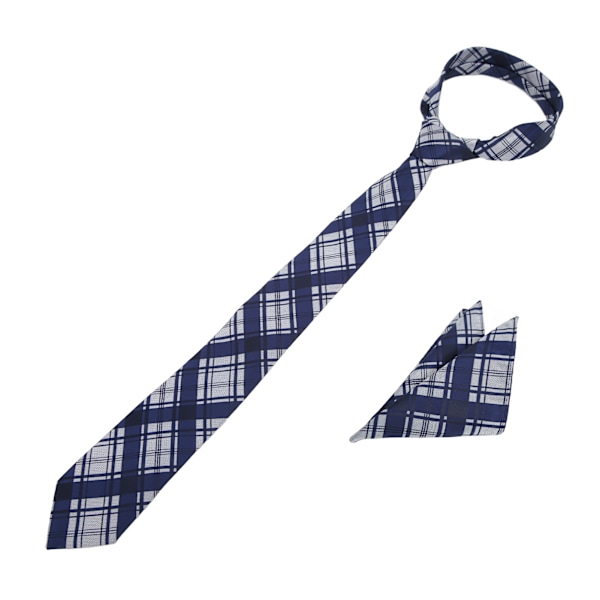 Herrrutig rutig slips set rutnät utmärkt material lätt att bära klassisk design med ficknäsduk herr slipsar för far