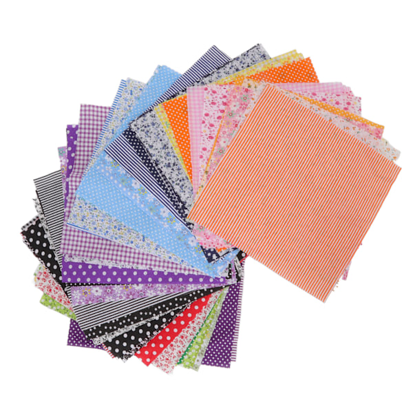Puuvillakangaskangas 9,8x9,8 tuumaa Erivärisiä Helppo silittäminen Monikäyttöinen Kukkakuvioinen Patchwork-kangas Käsityö DIY 56 väriä