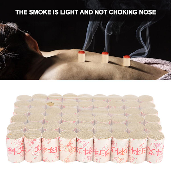 54 kpl 5 vuoden Moxa Perinteiset Stick Cone Roll Moksibustitikut dysmenorrean naisten hoitoon