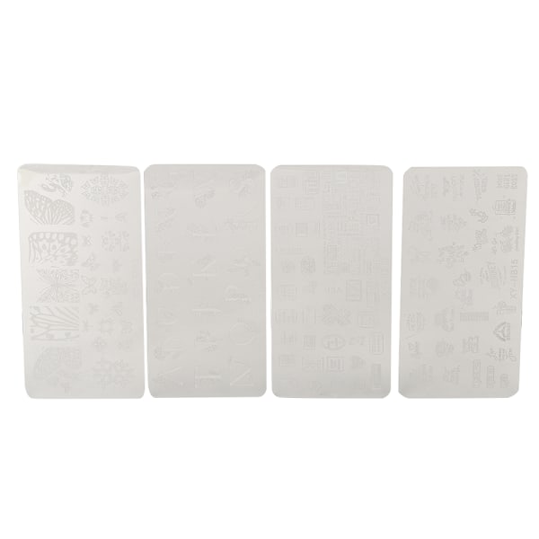 Neglestempling plader Stencils Mønster DIY Negle Printing Stempling skabelon Manicure Tool13-16