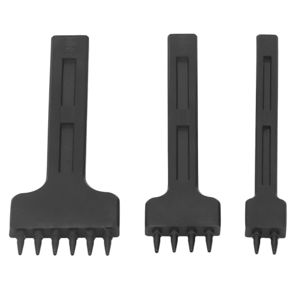 3 st läderhålslag DIY handgjorda lädervaror läder zinklegering svart runt hål rad stans 6mm