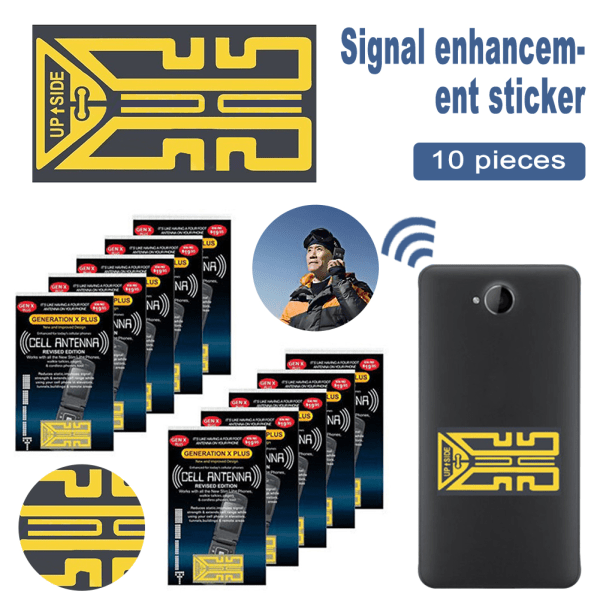 10 stk Phone Signal Booster Stickers Mobiltelefon Signal Boost Decals til rejser Bjergbestigning tage elevator