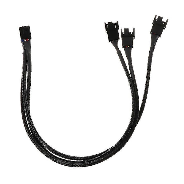1 till 3 Fläktkabel 4pin till 3 X 4pin/3pin PWM Förlängningskabel 4pin Y Splitter 30cm