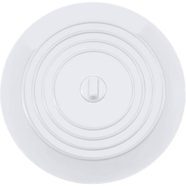 Badkarsproppar Silikon Diskbänksplugg Köksbänksplugg 15 cm Diameter för Kök, Badrum och Tvättstuga Universal Avloppsplugg (1 st, Vit)