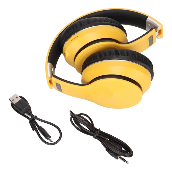 ELB4 Bluetooth-hovedtelefoner Multifunktion, foldbare trådløse høretelefoner til sportsspil (gul)