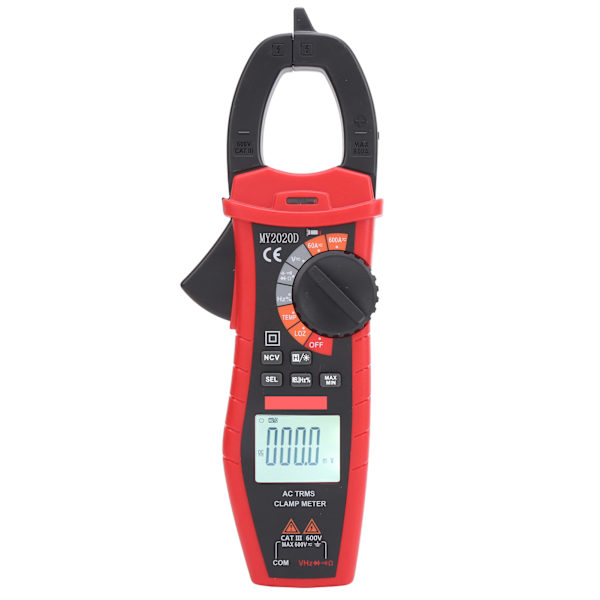 Digital Clamp Multimeter Håndholdt LCD Display DC AC Strøm Tester Meter MY2020D