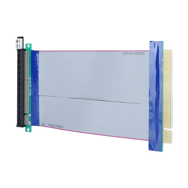 19CM PCI-E Riser-kortforlenger PCI-E 16X Myk Flat Forlengelseskabel