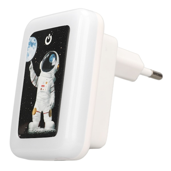 USB-vegglader med dobbel port, berøringskontakt, 5V 2.4A USB-laderadapter med LED-nattlys, EU-kontakt 110-265V