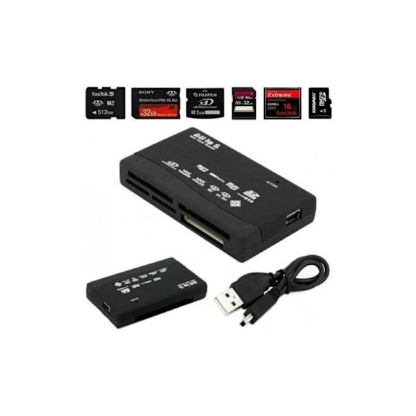USB High Speed ​​All-in-One Mini-muistikortinlukija CF SD MS SD Blackille