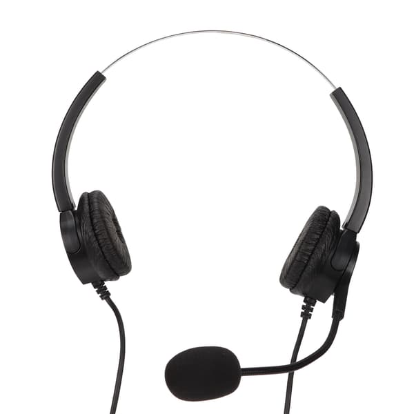 Call Center Headset Dobbelt 3,5 mm stik Hørebeskyttelse Støjreducerende mikrofon Computer Headset