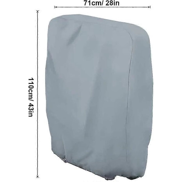 Fällbart Solstolsskydd - Vattentätt Fällbart Solstolsskydd (Storlek: 71 cm L x 34 cm B x 110 cm H Grå)