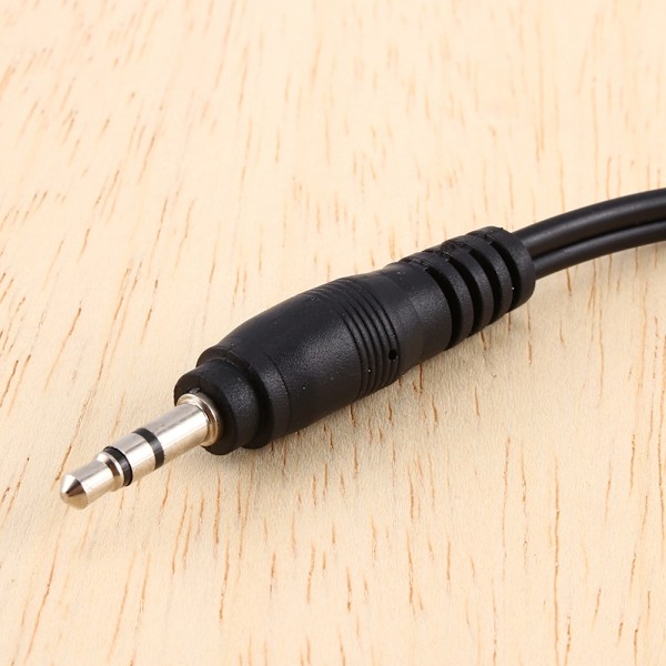 1 st 3,5 mm ljud Aux-kabel hane till 2x hona stereo förlängningssladd hörlurar Splitter