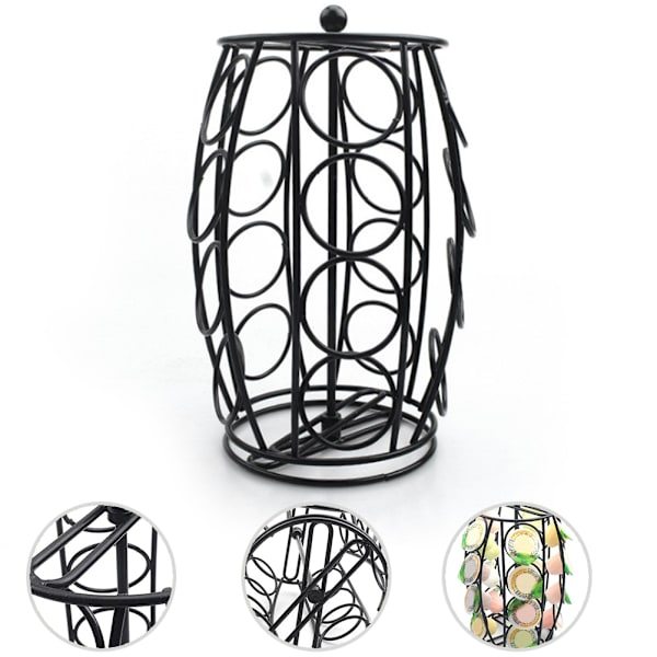 K Cup Karrusel Metal Karruselholder Organizer Kaffeepadholder til hjemmekontor