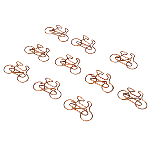 100 stk. sjove papirclips i form som søde cykler, galvaniseringsproces, papirclips til kontorer, hjem og skole