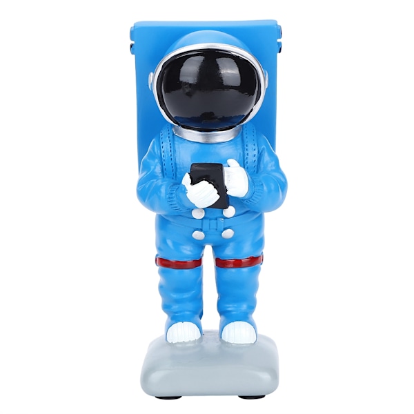 Resin Astronaut Shaped Mobile Phone Holder Figurines Miniatures Craft Home Desktop DecorationBlue