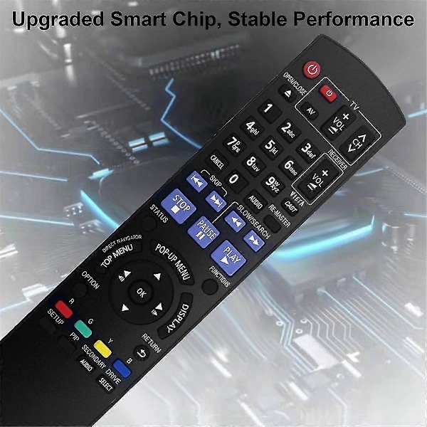 N2QAYB000380 Ersättningsfjärrkontroll kompatibel med BLU RAY Disc Player DMP-BD60 DMP-BD80 DMPBD60 DMPBD80 DMP-BD80GN DM