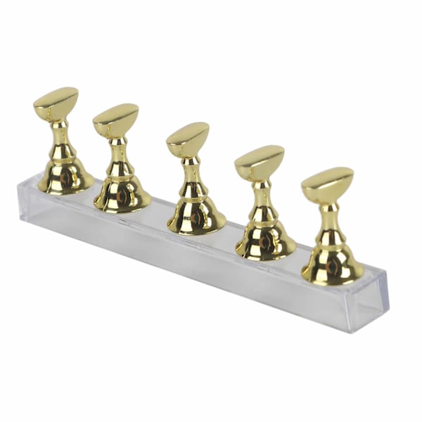 Falsk negl display stativ holder sett negl kunst praksis holder gull magnetisk negl visning hylle