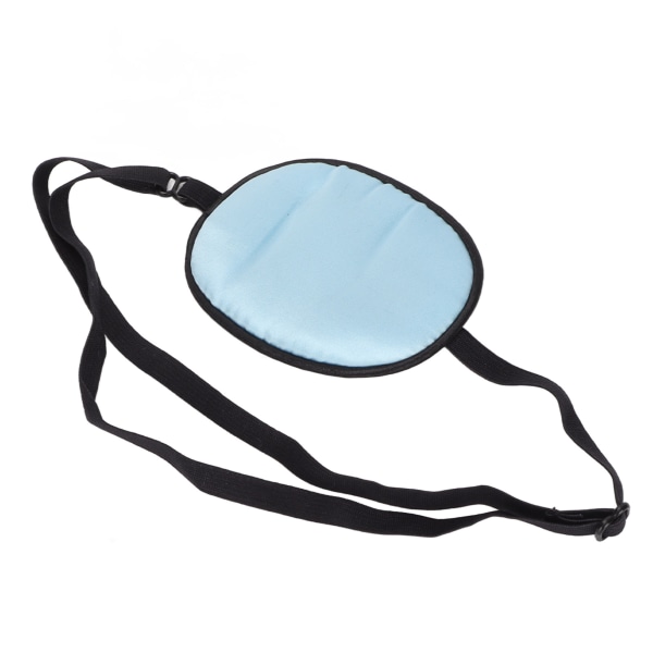 Silk Single Eye Patches Strabismus Korrigeringsjusteringsrem Andas Bekväma elastiska ögonlappar för barn Blå