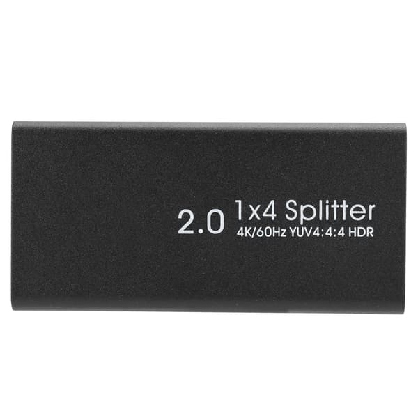 HDMI2.0 High Definition Splitter 4K 60HZ 1x4 HDMI 1 ind 4 ud Split Screen 100‑240VAU