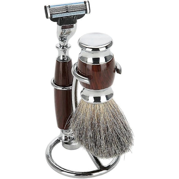 Barberkostholder, holder i rustfrit stål til barberkost til mænd