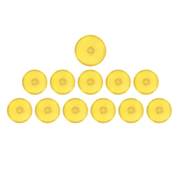 12 stk Arcade-knapdæksler 20,2 mm 25,3 mm Mekaniske trykknapdæksler til Kailh til Cherry til Akko til Glorious Switches Gule