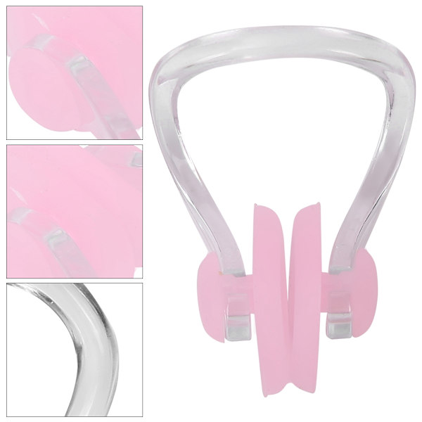 Vattentät simning silikon träning sport skydd näsklämma (rosa)